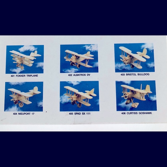 3/$15 NEW 3D Puzzle Miniature Wooden Aircraft Airplane Model 404 Nieuport 17 - Picture 7 of 16